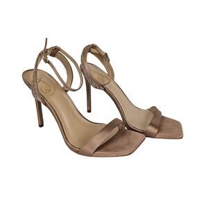 SAM EDELMAN OPHELIA HEELS SOFT PRALINE –  SIZE 8M – ANKLE STRAP – STILETTO